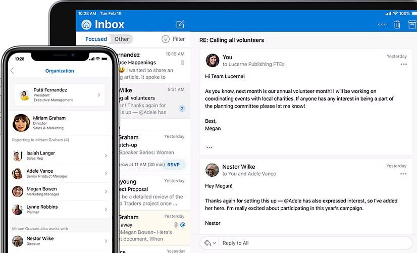 Microsoft Outlook suite, at your fingertips